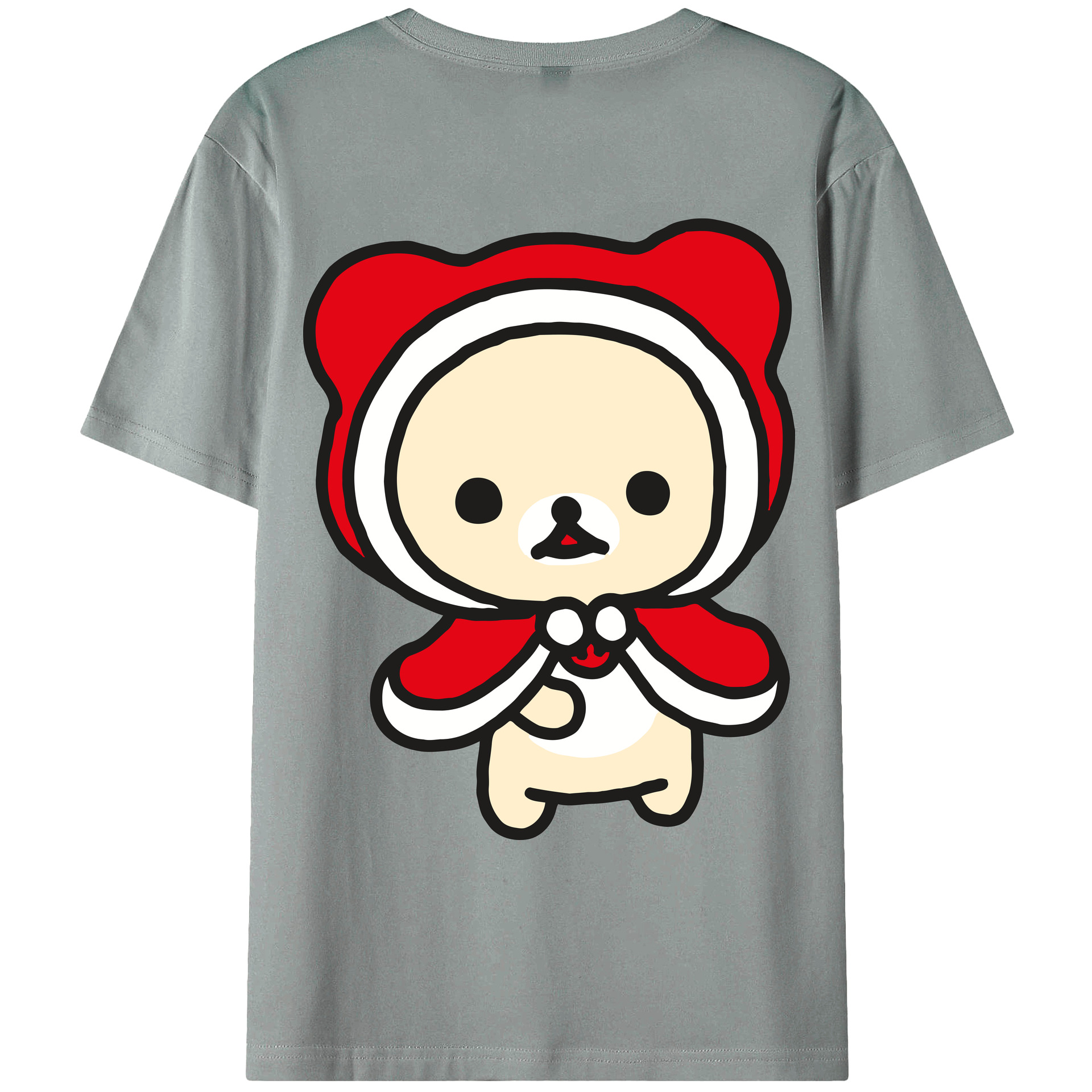 （画像用） リラックマ リラックマ キイロイトリ Rilakkuma Korilakkuma Kiiroitori 綿100％ メンズ半袖Tシャツ（バックプリント） 通気性